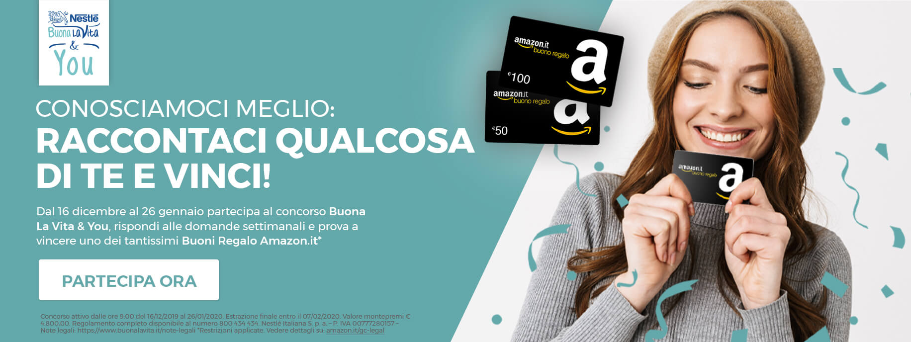Buona La Vita & You: vinci Buoni regalo Amazon.it da 50€ o 100€