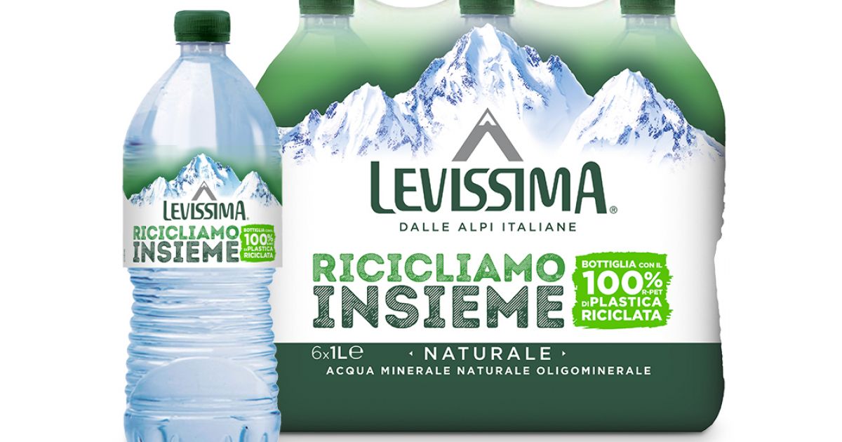 Acqua naturale - 1,5 L - bottiglia 25 RPET - Levissima - Tecnoffice