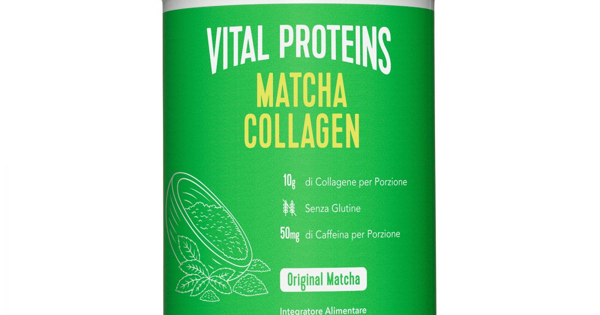 Vital Proteins Matcha Collagen Integratore di Tè Verde Matcha e Collagene  341g polvere