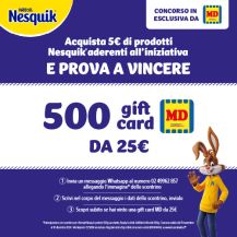 Gioca con Nesquik e vinci ogni giorno una Gift Card 25€ MD 