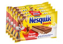 Confezione Nesquik Snack Cacao 5x26g su sfondo bianco