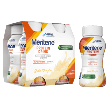 Scopri Meritene® Protein Drink Vaniglia Confezione da 4 drink  Meritene® Protein Drink Vaniglia Confezione da 4 drink