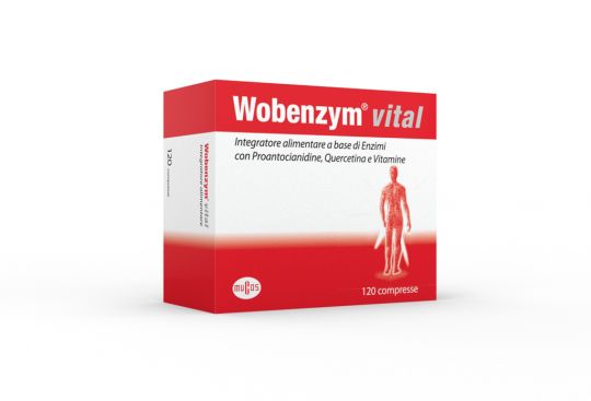 Confezione integratore alimentare Wobenzym Vital da 120 compresse