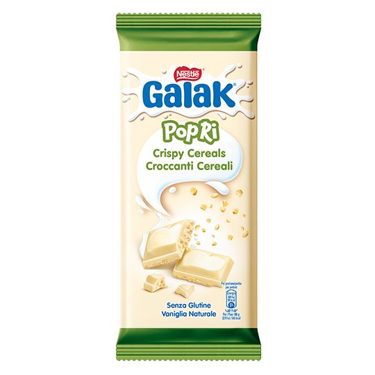 GALAK® PoPri Tavoletta Cioccolato Bianco con Cereali.