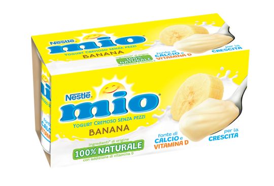 Confezione 2x125g Mio Yogurt Cremoso alla banana 100% naturale