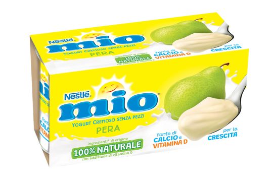 Confezione 2x125g Mio Yogurt Cremoso alla pera 100% naturale