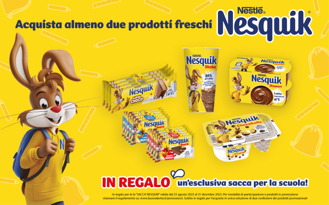 In regalo per te LA SACCA NESQUIK In regalo per te LA SACCA NESQUIK